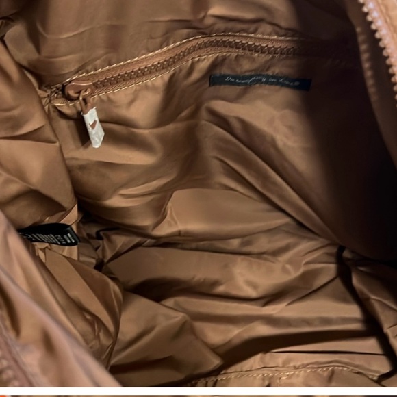 NEW Lightweight Brown Nylon Quilted Puffer Tote Bag - Picture 5 of 8